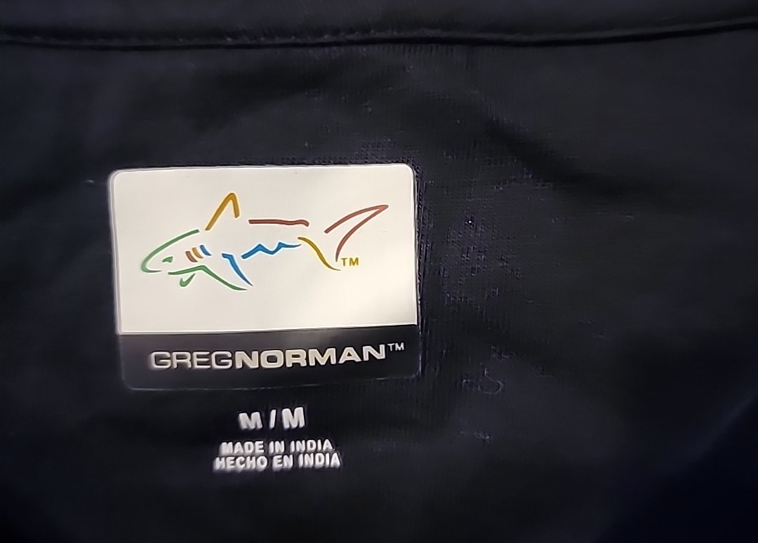 Greg Norman Men’s 100% Combed Cotton SS Pocket T-Shirt Size M – Black NWT