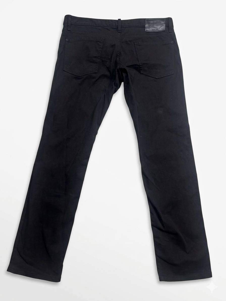 DSQUARED2 Black Denim Jeans Size 54 Made in Romania Straight Slim Authentic