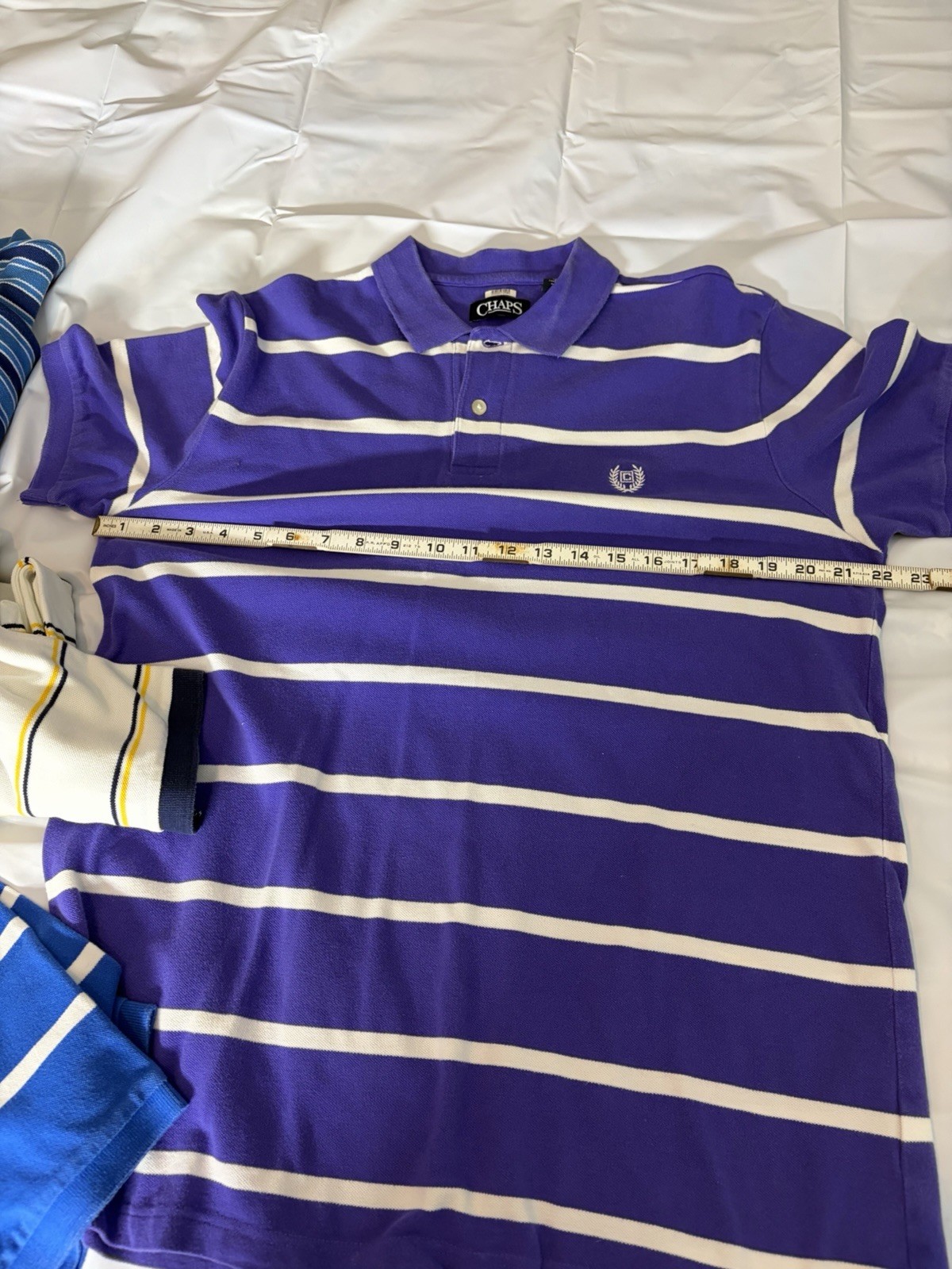 Vintage Chaps T Lauren Mens M Short Sleeve Striped Polo 80’s -90’s Golf Preppy