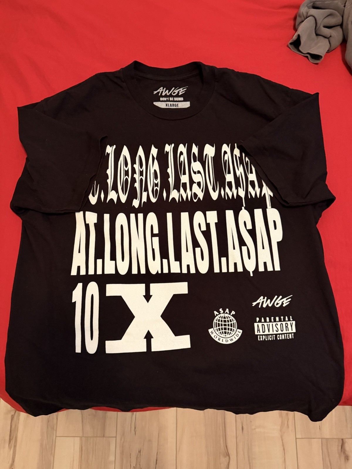ASAP Rocky at Long Last A$AP 10 Year Anniversary Tee Black Size XL Used Once