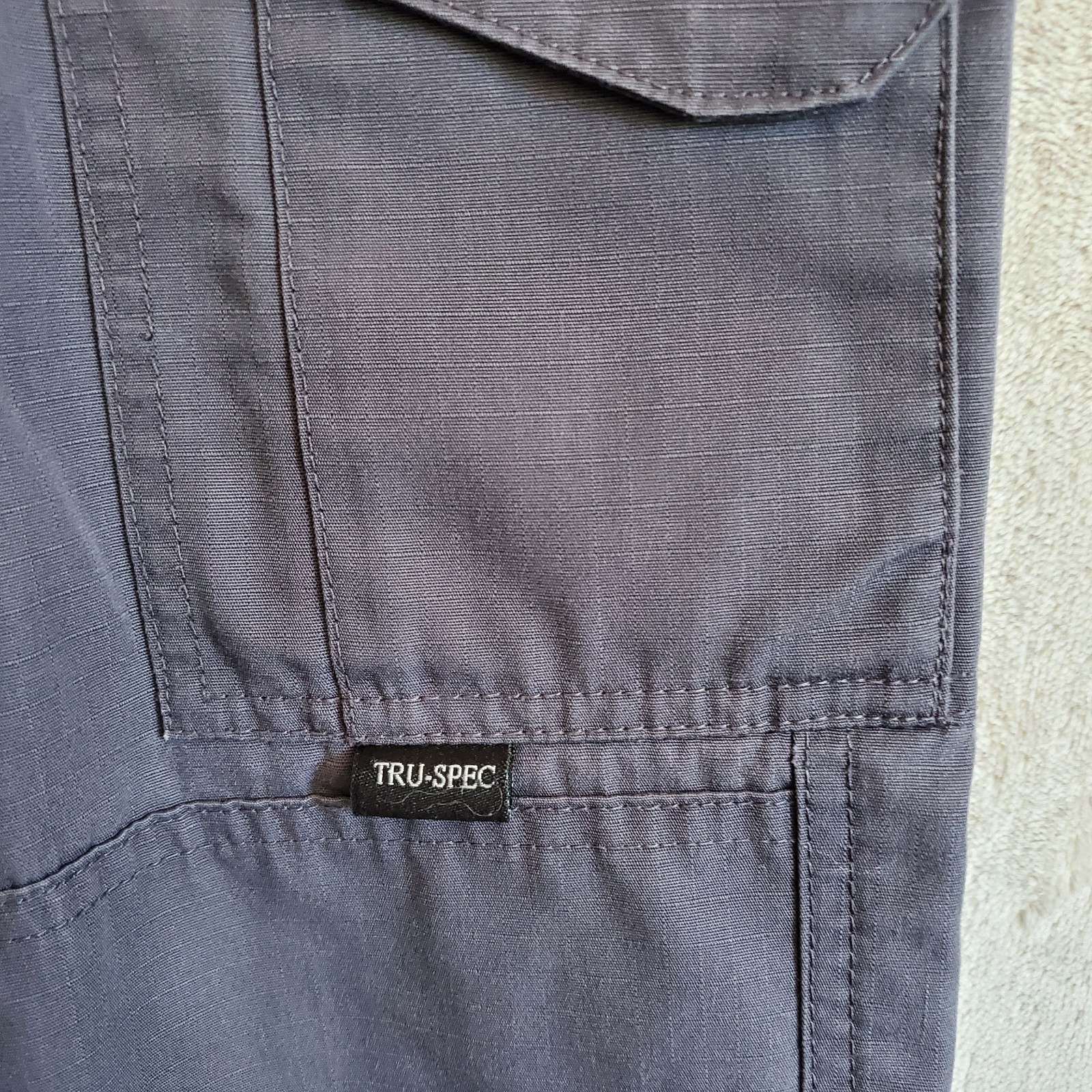Tru-Spec Cargo Pants Mens 32×32 Gray Ripstop Tactical Utility Workwear Outdoor