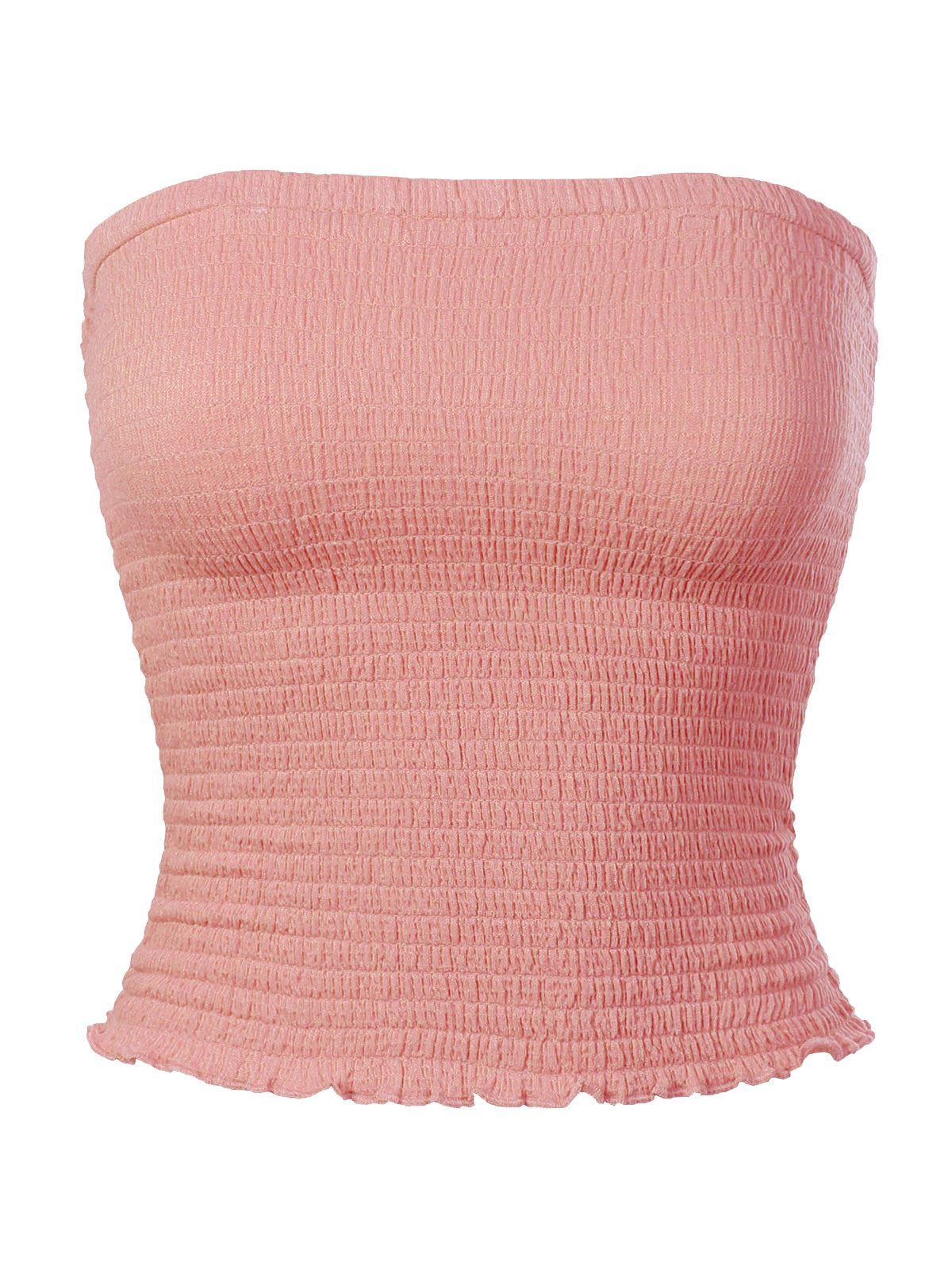 MixMatchy Sexy Strapless Smocked Summer Tube Top