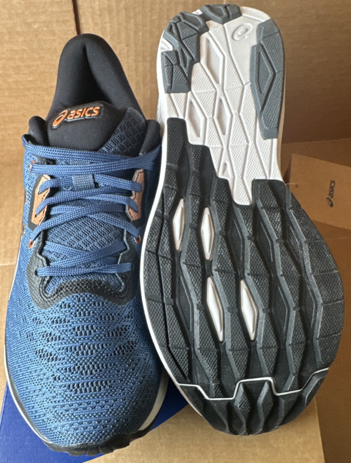 ASICS Ezeride Men’s Low Top Lace-Up Running Sneakers Blue/Bronze 1011B788-400 s9