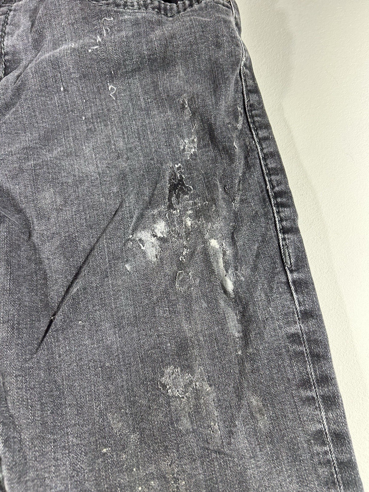 (Super Thrashed Distressed) True Religion Ricky Flap Big T Jeans 32×32 Grey