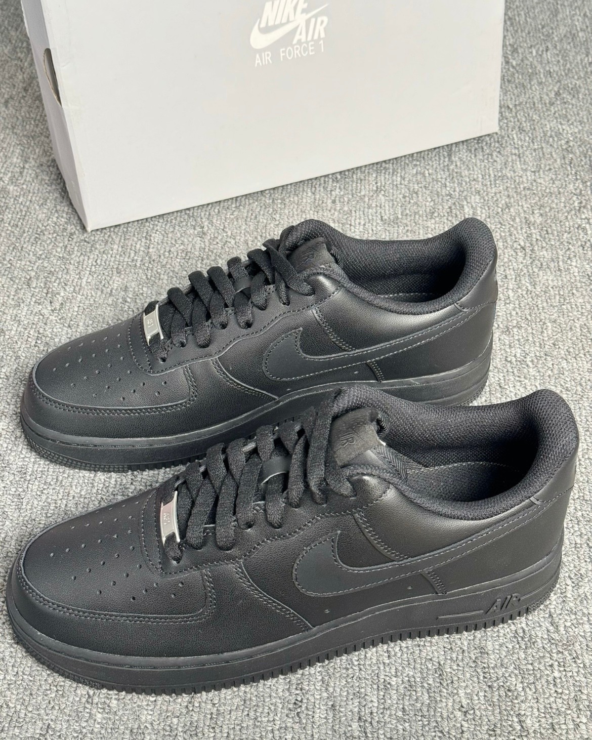 Men’s Nike Air Force 1 ’07 Low Triple Black/Brown Classic Sneakers US Men’s Size