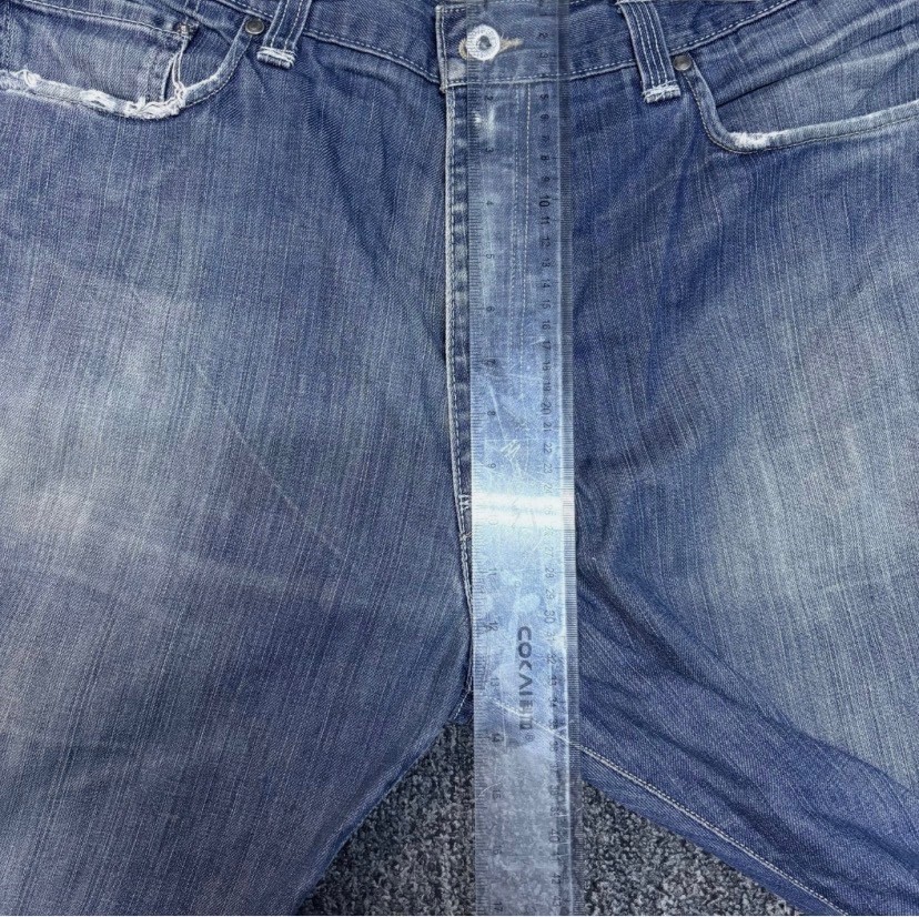 Vintage Levi’s 569 Loose Straight Jeans W38 L32 Blue Denim Cargo Pockets