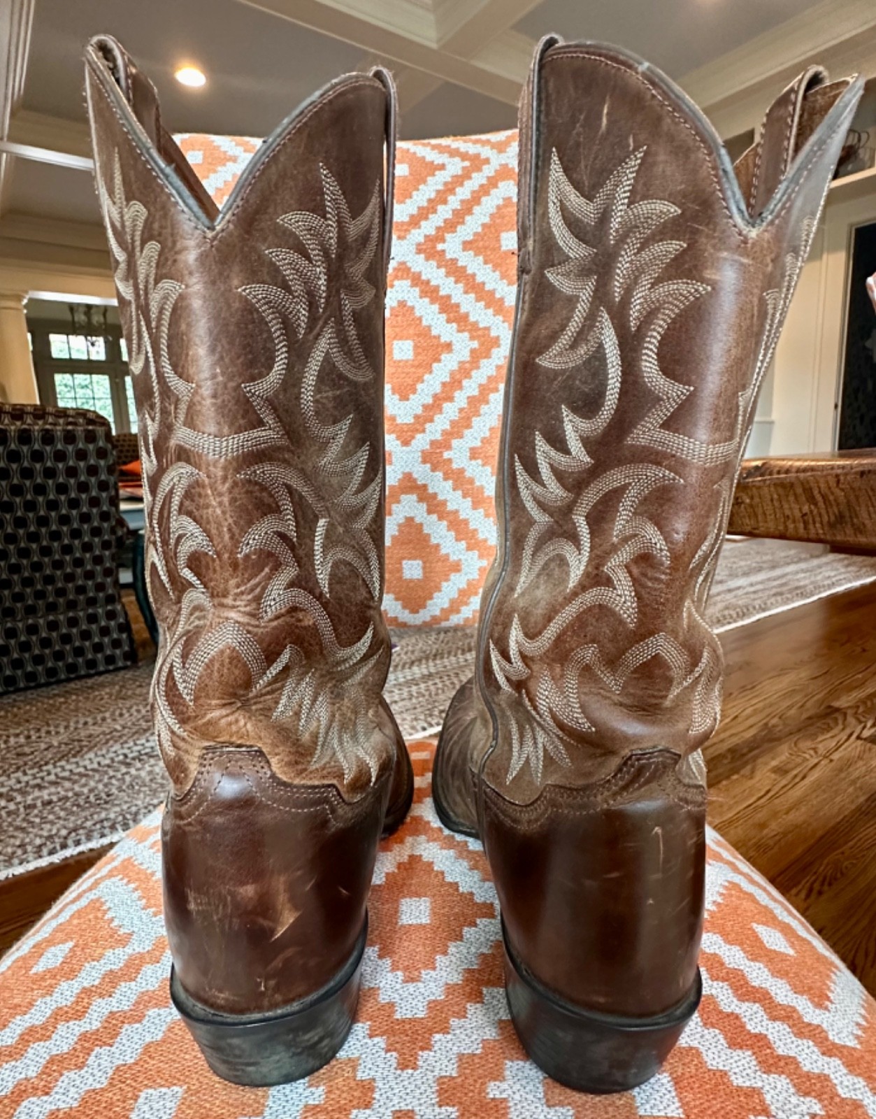 Ariat Heritage R Toe Western Boots 10002204 (34725) Distressed Brown Size 10D