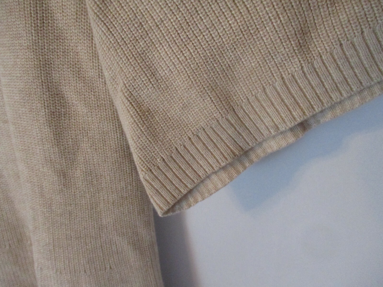 Isaac Mizrahi Shaker Stitch Sweater Beige Large Pull On A377026 Women CB13H