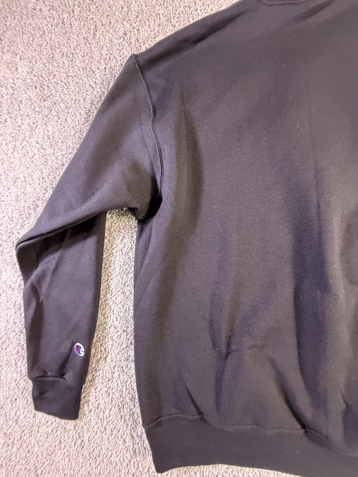 Champion S0888 Size M Men’s Powerblend Fleece Pullover Sweatshirt – Black