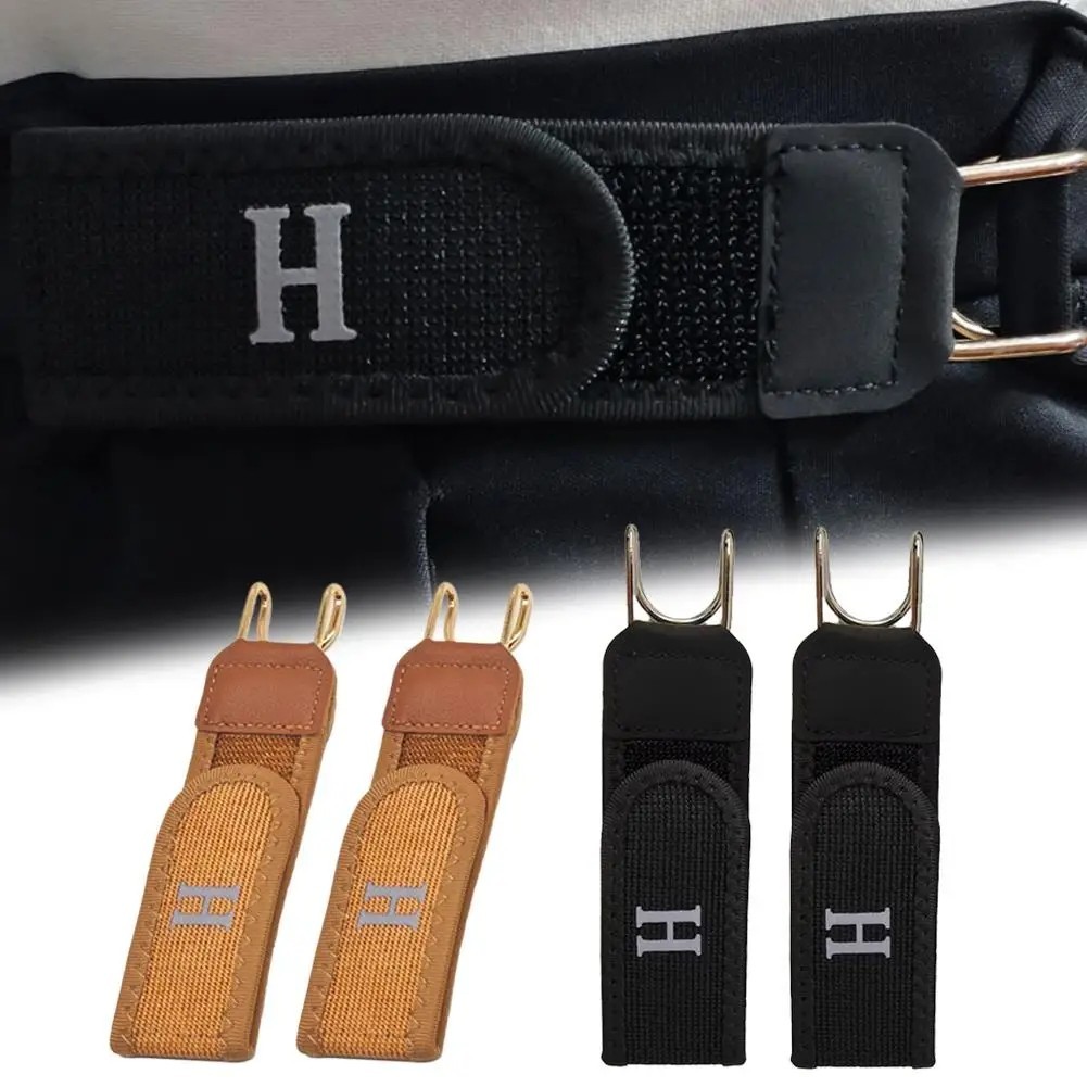 3PCS Tactical Metal Hook Elastic Belt Buckle-Less Invisible Waist Belt Closure