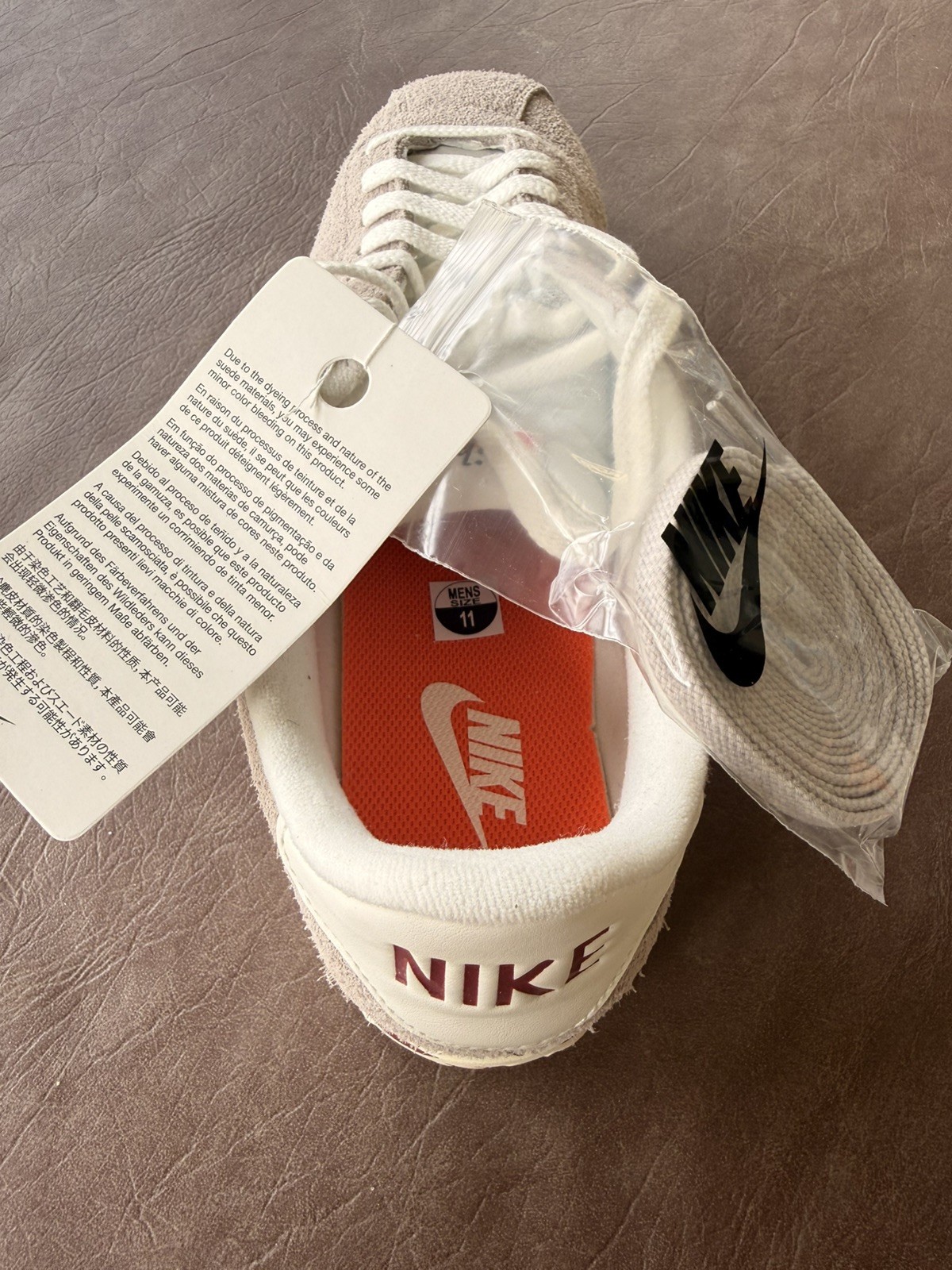 Nike Cortez SE Suede Sneaker Men’s 11 Grey/Red/Coconut Milk/Sail – HF3142-001