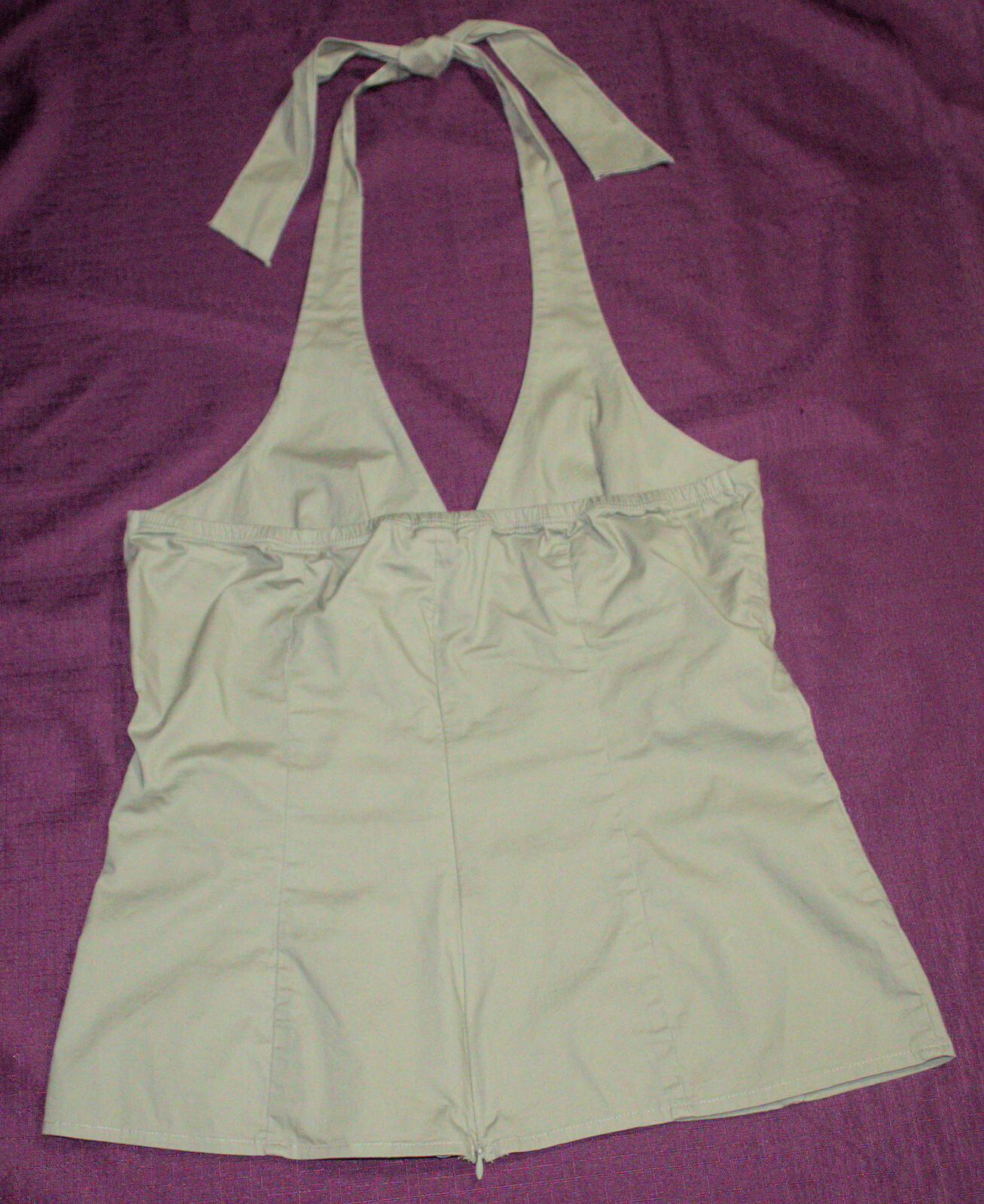 Khaki Green Halter Top Xtraordinary 97% Cotton 3% Spandex Women’s Size L