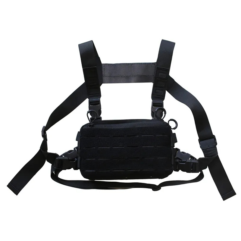 Functional Tactical Chest Bag Exercise Travel Vest Pack Oxford Cloth Vest Storag