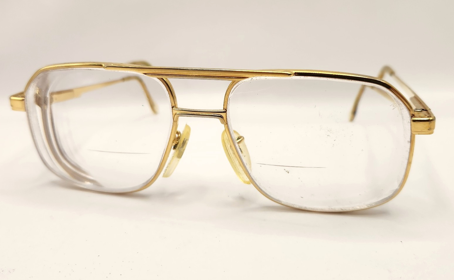 Titmus Z87 Eyeglasses Vintage Safety Glasses Frames Only USA 54 16 TP200 Gld