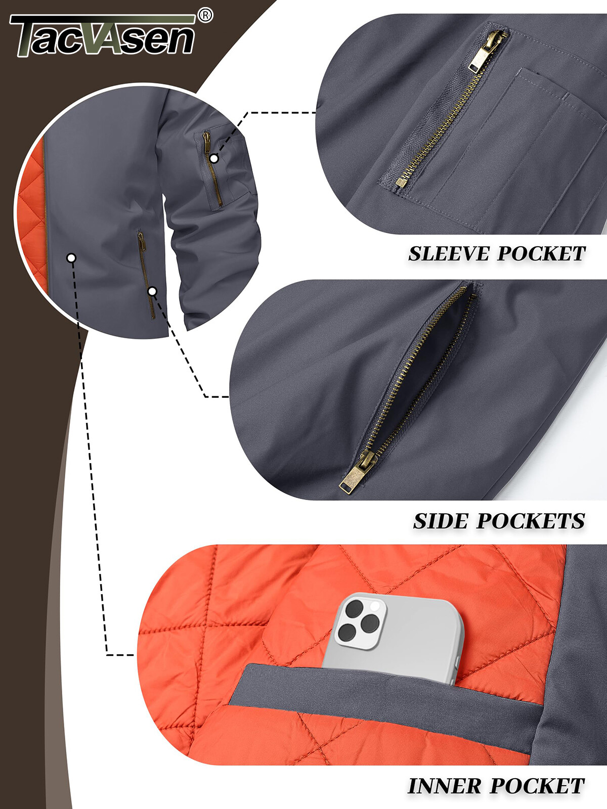 Men’s Premium Letterman Bomber Jacket Pilot Jacket Warm Padded Casual Work Coats