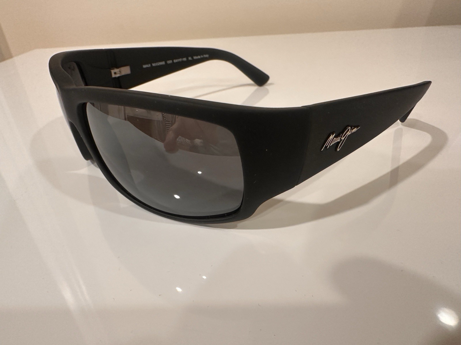 Maui Jim 266-02MR World Cup Polarized Wrap Sunglasses – Black Matt