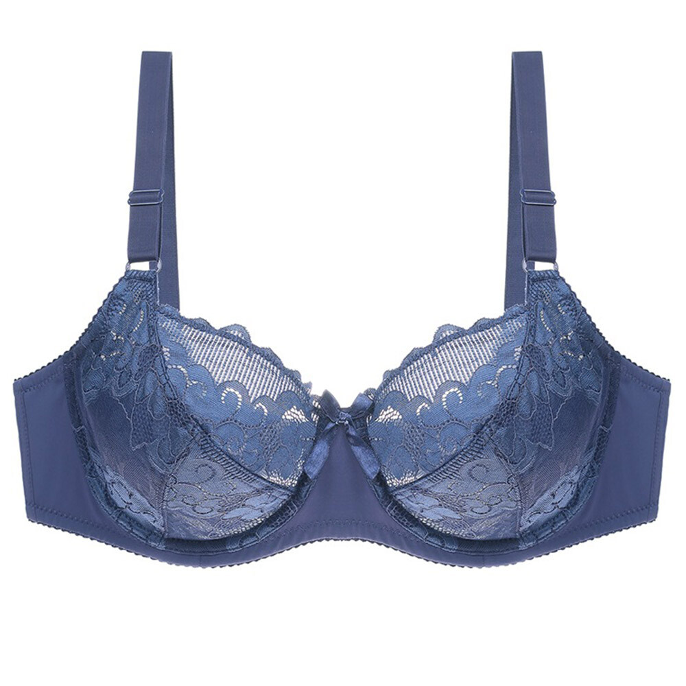 Plus Size Women Bras Wired Lift up Lace Unpadded Sexy Lingerie Plunge Bralette