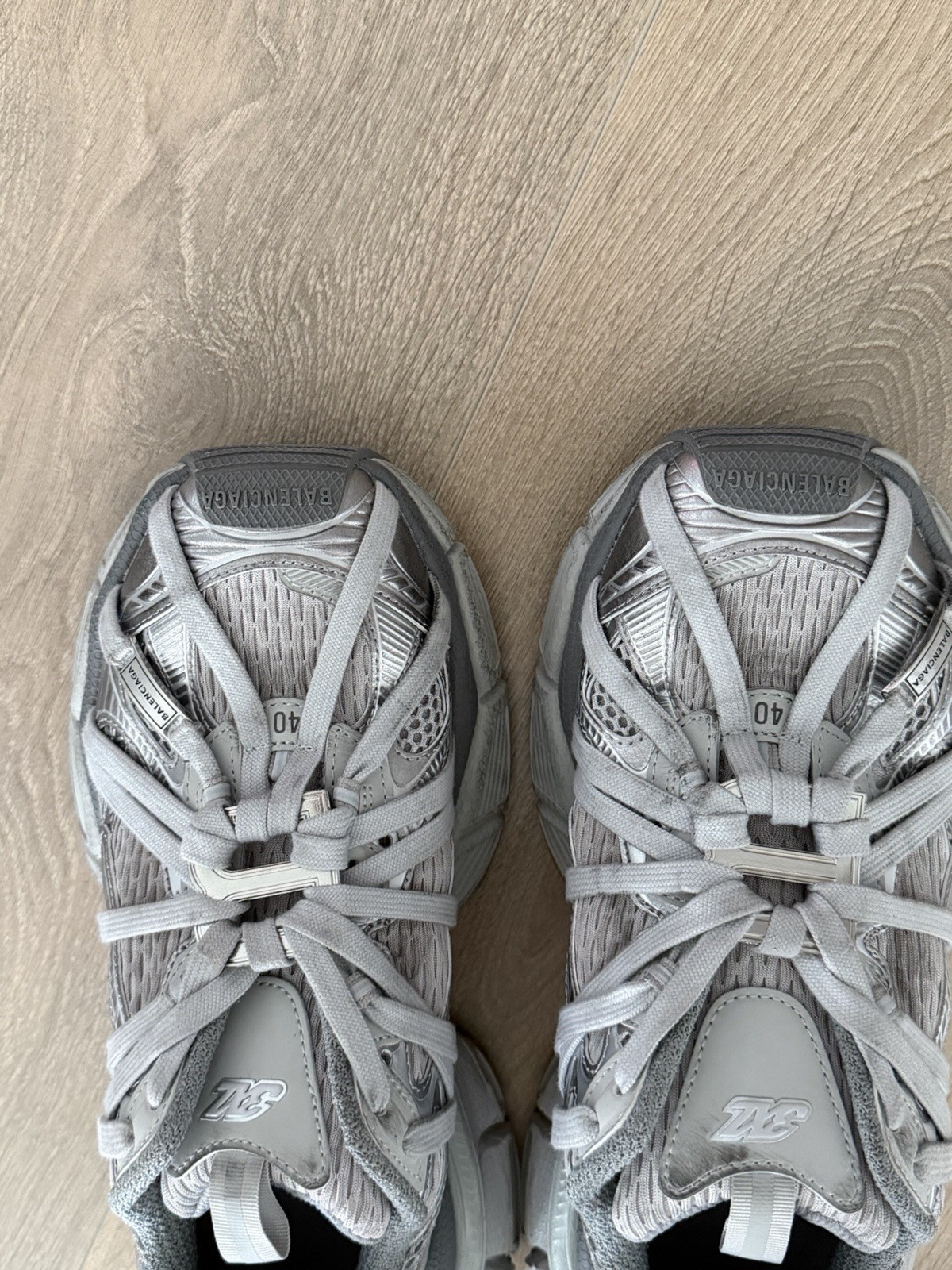 Balenciaga 3XL EXTREME LACES B SNEAKER IN GREY