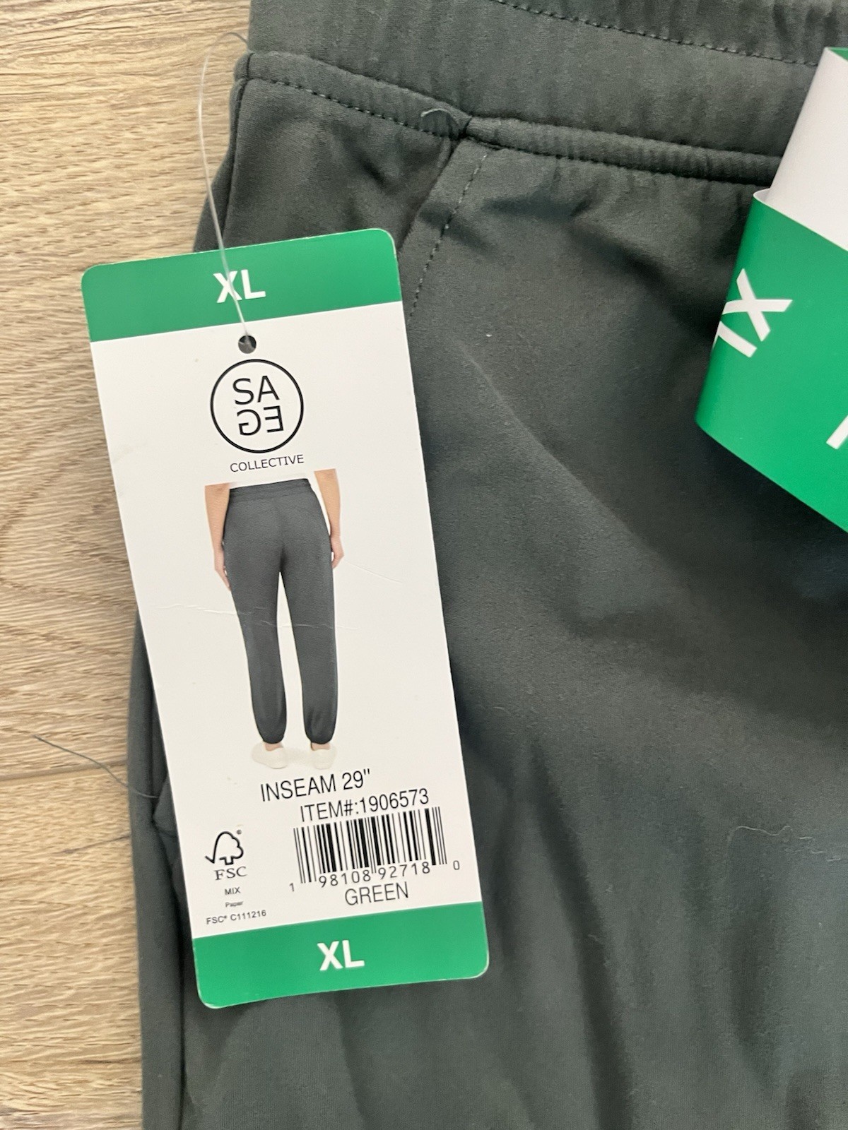 Sage Collective Women’s Relaxed Jogger Pants Super Soft Green XL Pockets Comfy