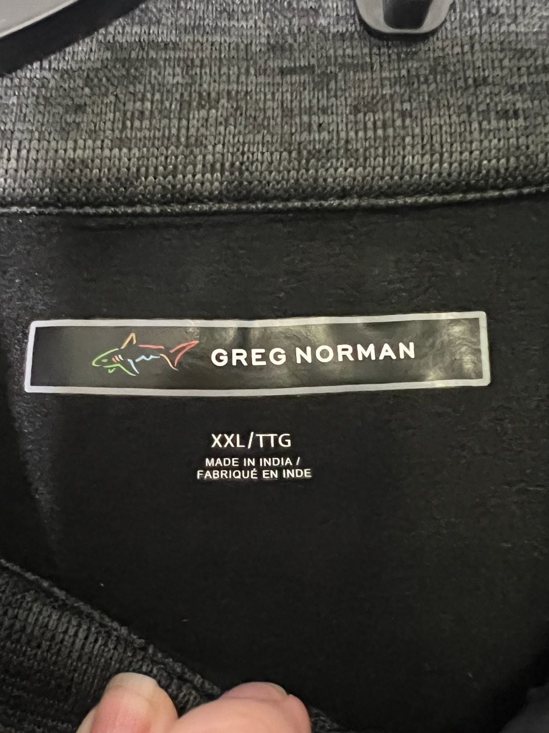 Greg Norman Men’s Quarter-Zip Performance Pullover Sweater Charcoal Heather
