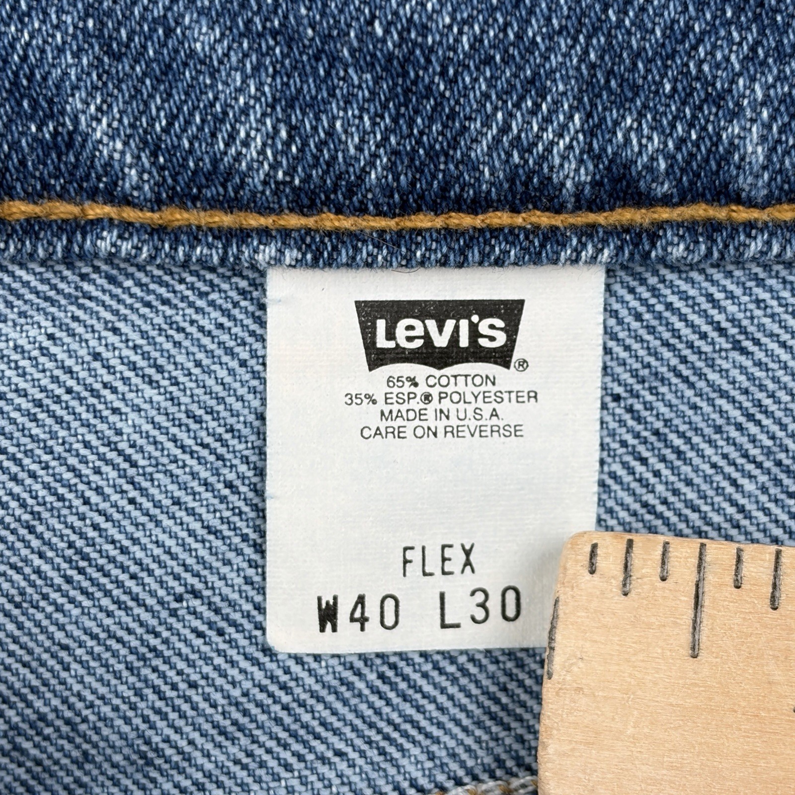 Vintage 1998 Levi’s 540 Orange Tab Jeans Men’s 40×30 Made in USA Relaxed Fit