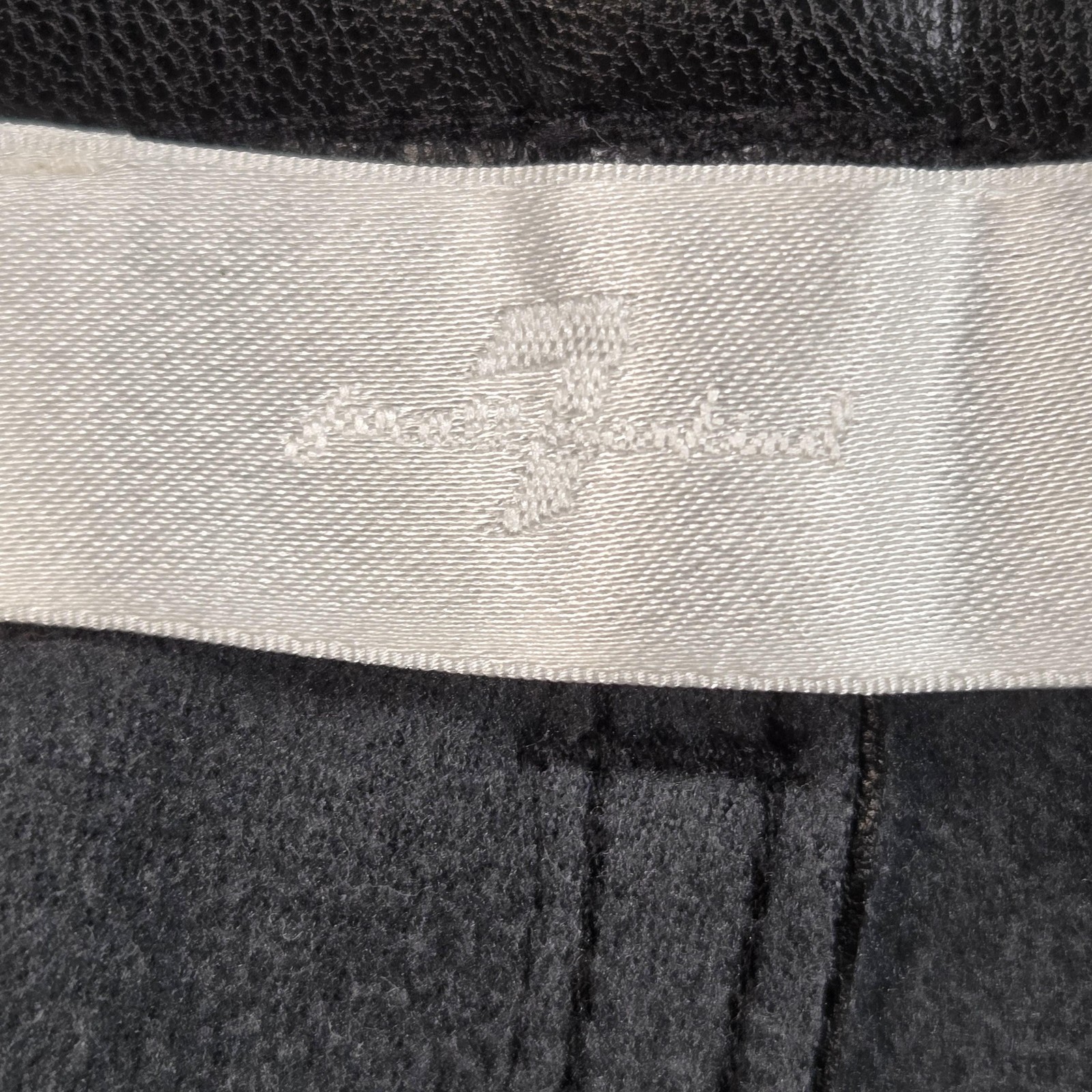 7 For All Mankind Bootcut Jeans Womens 30 Black High Rise Faux Leather Denim