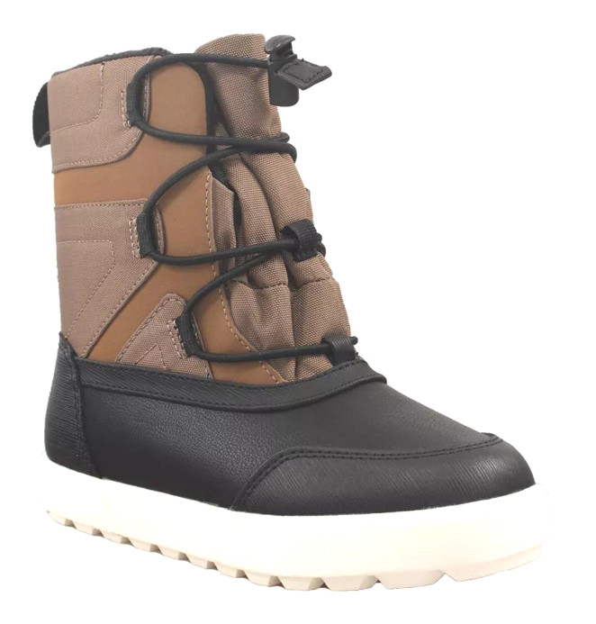 Cat & Jack Boys’ Black Brown Ivan Thermolite Zippered Winter Boots NWT