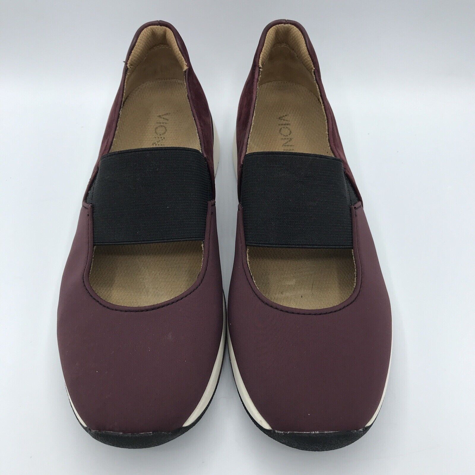 Vionic Cadee Suede Mary Jane Comfort Shoes Wine Red Size Women Sz 8 Slip On