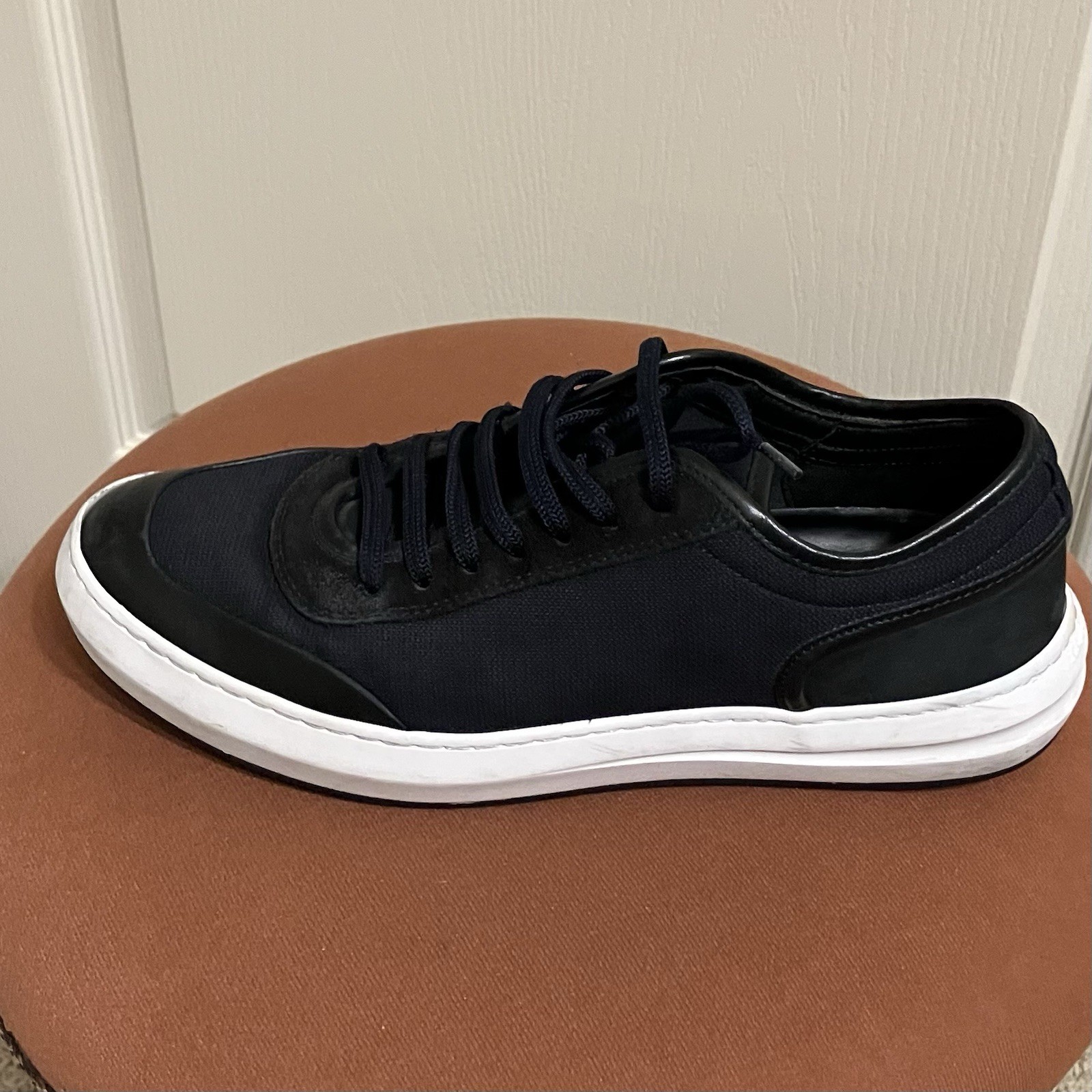 SALVATORE FERRAGAMO Sneakers BLUE Suede / Canvas – Sz 7 D Made in ITALY