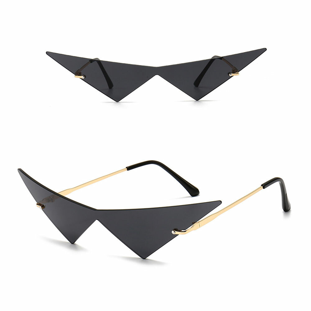 Triangle Cat Eye Oversized Sunglasses UV400 Outdoor Shades for Men Wome