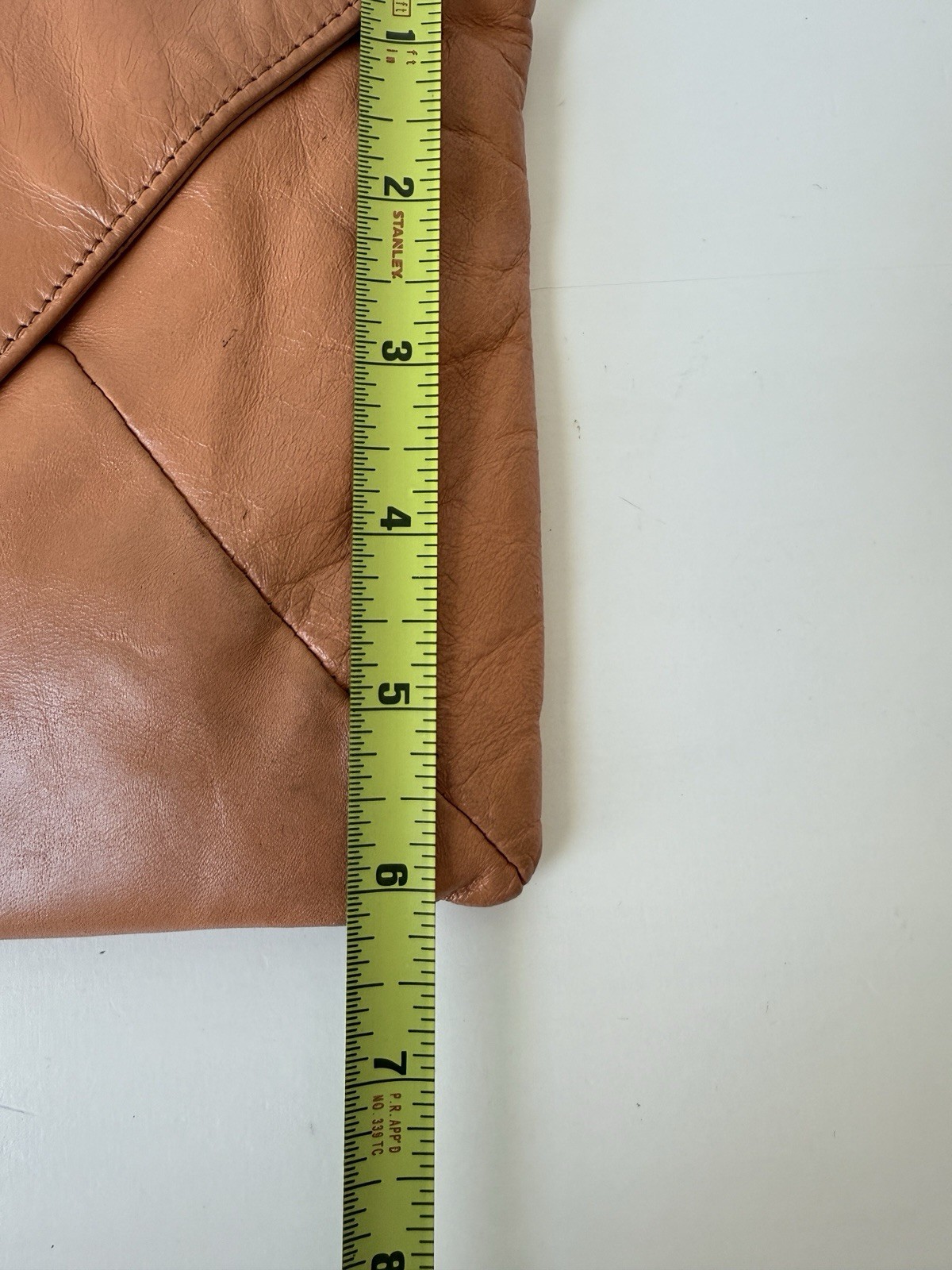 Hobo leather clutch Bag Orange Envelope 11.5×6 Inches