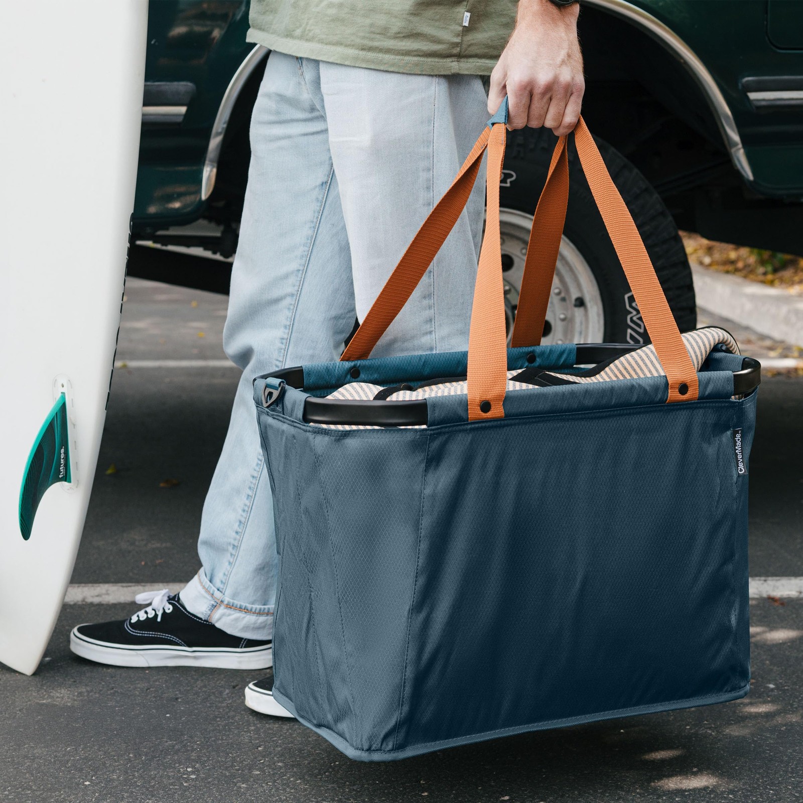 Gear Hauler Pro Collapsible Outdoor Tote with Aluminum Frame, Heavy-Duty Recy…