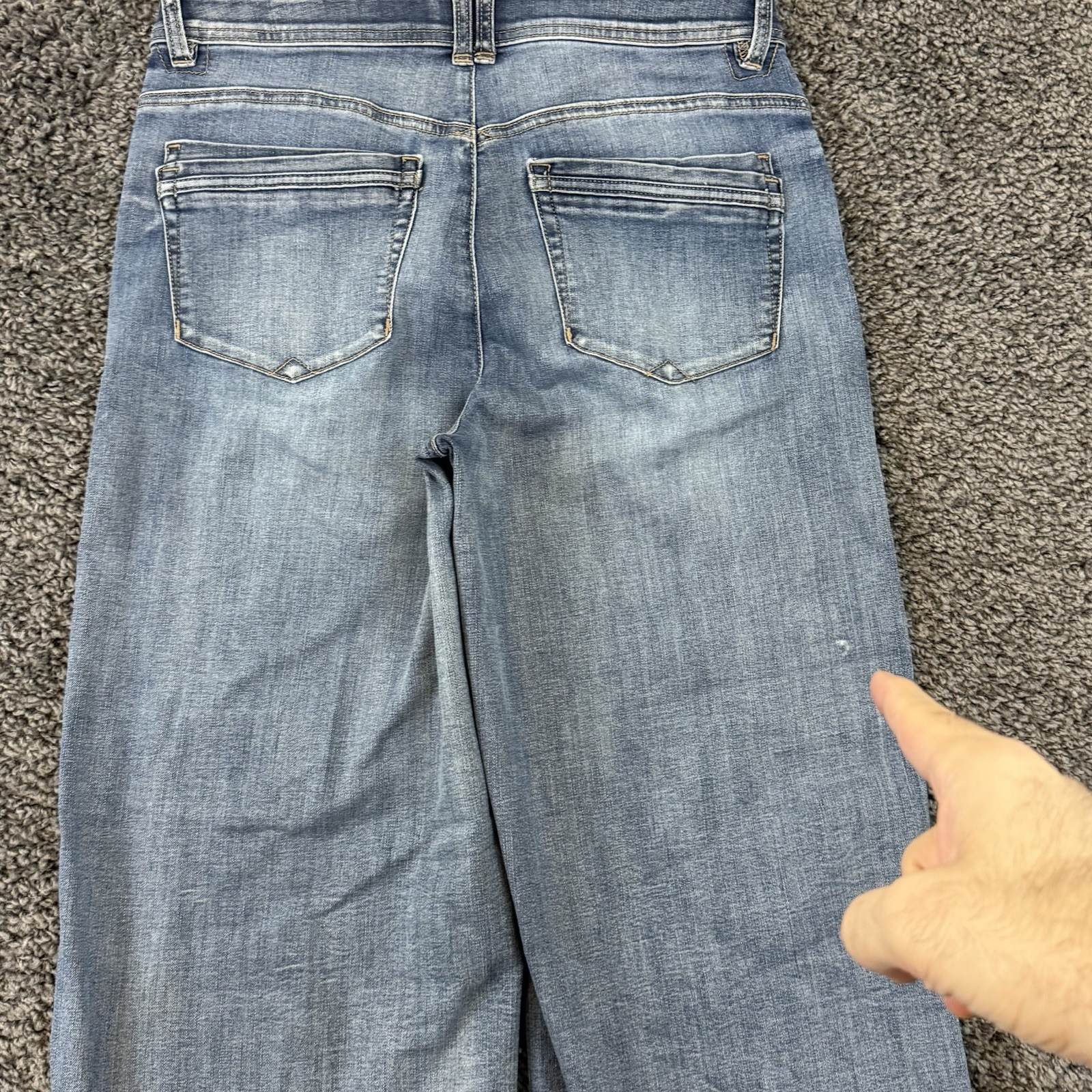 Democracy Ab Technology Wide Leg Jeans Womens 10 Blue Medium Wash High Rise