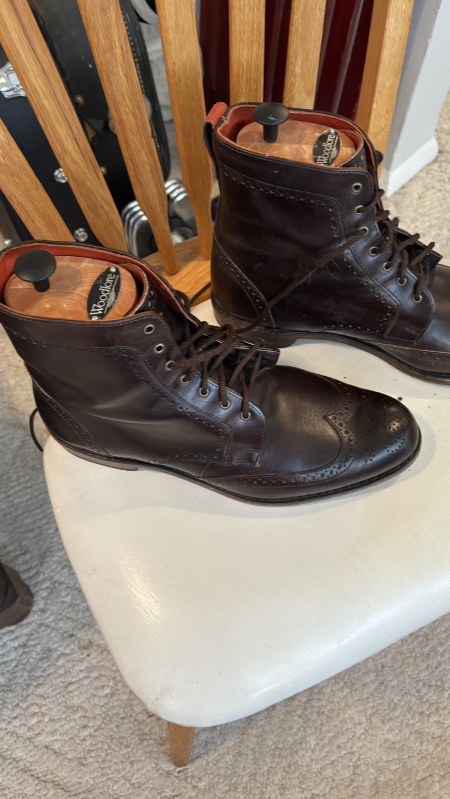 Allen Edmonds Dalton Wingtip Boots in Dark Brown 10.5 3E