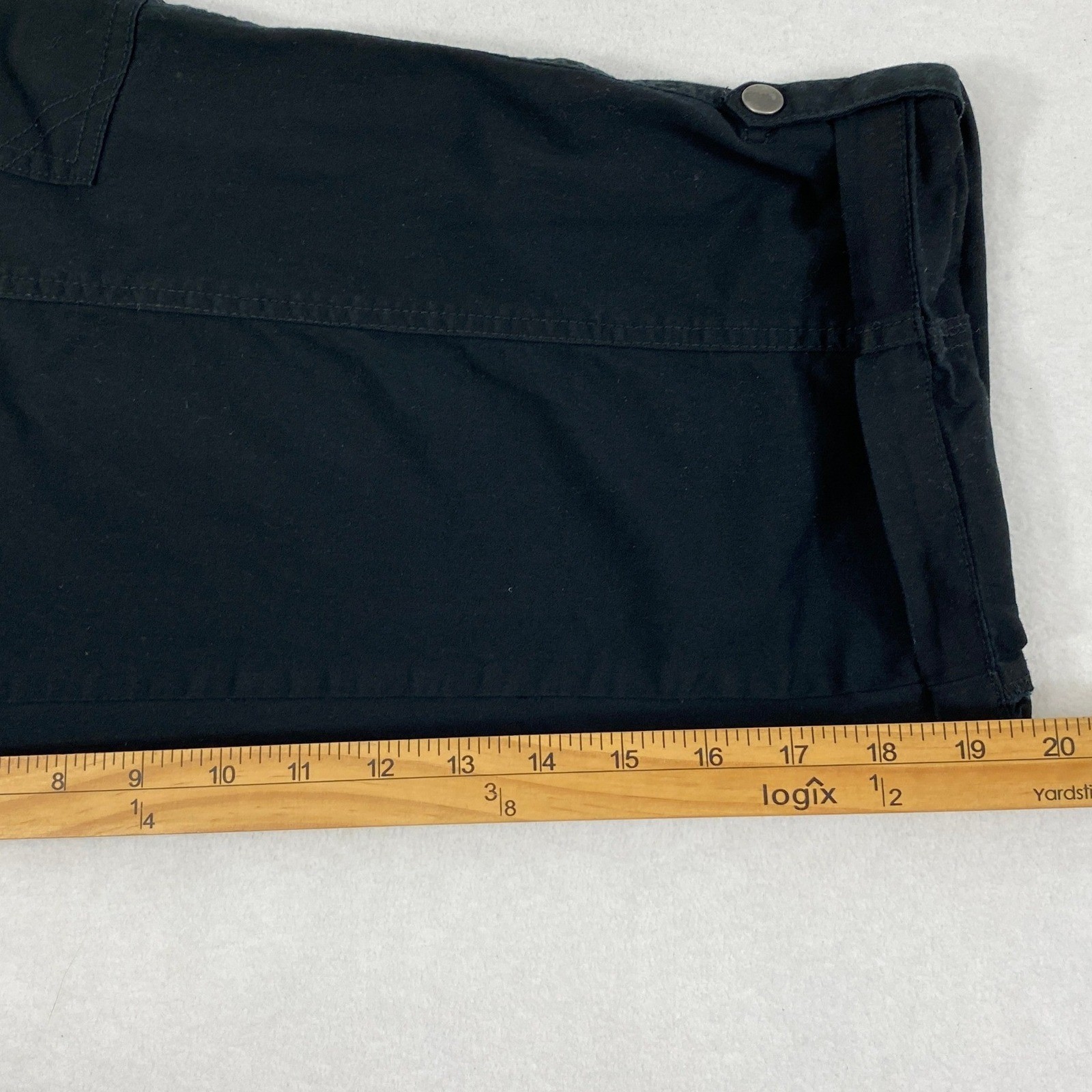 EST. 1946 Cargo Capri Pants Womens 18W Black Classic Utility Cropped Stretch