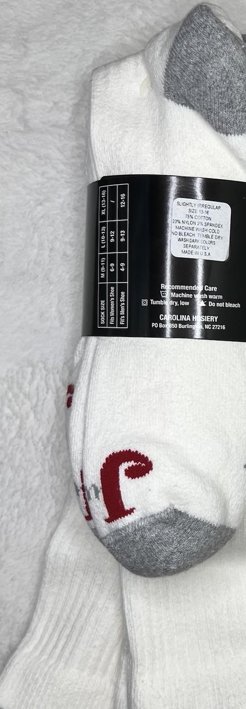 Justin Half Cushioned Over The Calf Socks 3 pairs White Men’s Medium 9-11 New