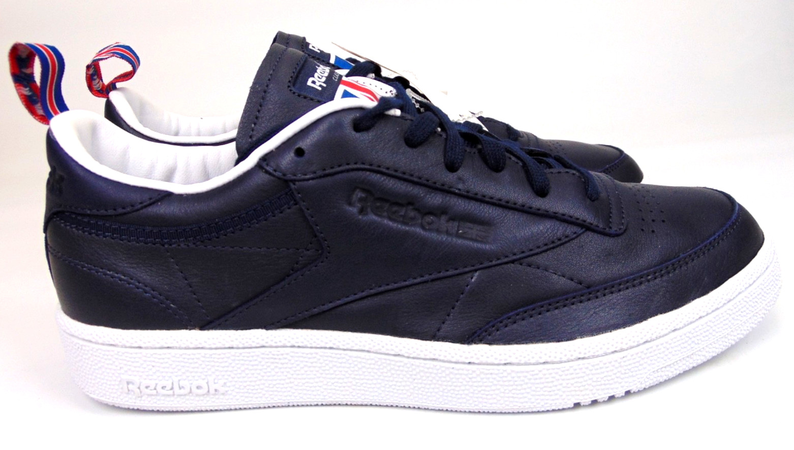 NEW! Reebok Club C 85 Casual Classic Sneakers Men’s Size 9.0 M Blue Navy Leather