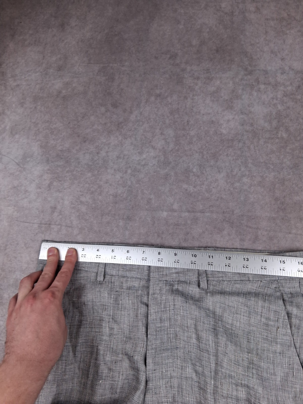 Murano Baird Mcnutt Linen Pants Men 32×32 Fit Gray Flat Front Slim Fit Trousers*