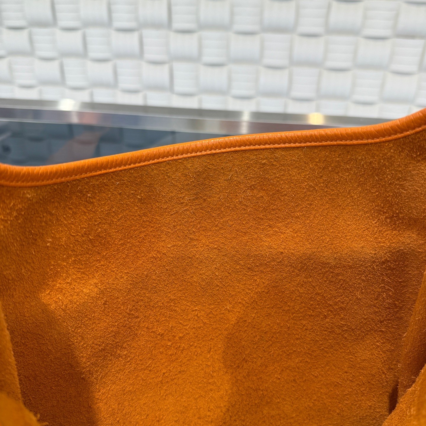 Hermes Pre-Owned Authentic Luxury Handbag Orange 29*30*8cm Silver
