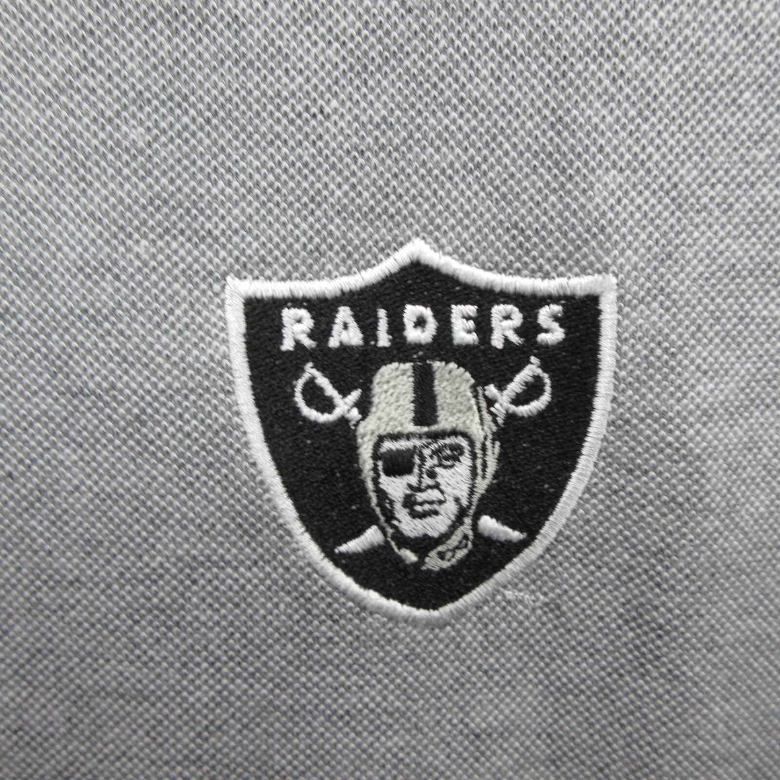 Raiders Vintage Long Sleeve Henley Shirt Mens Extra Large Gray Football Oakland