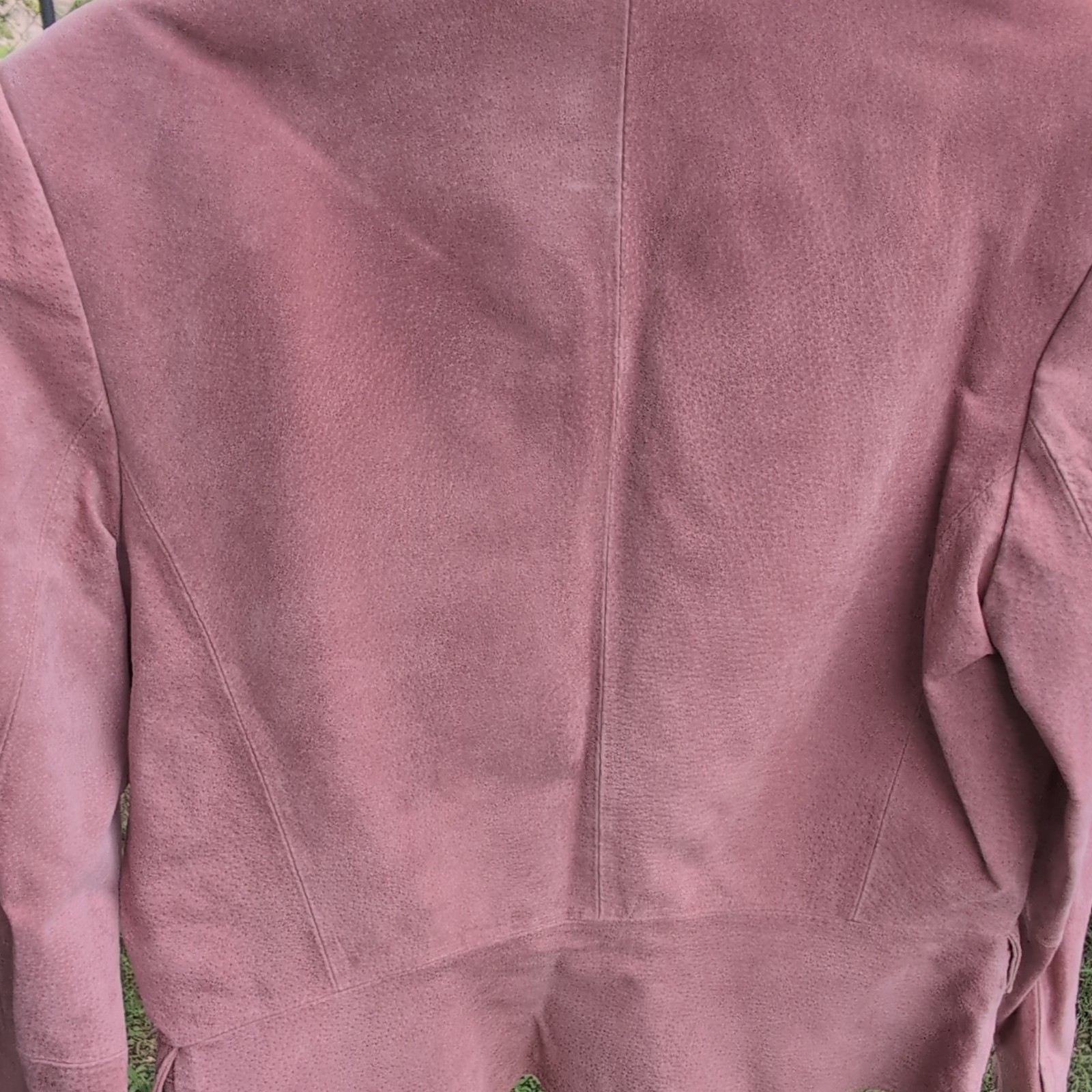 Vintage Bagatelle Pink Suede Leather Jacket Womens Size 10 90s Barbiecore
