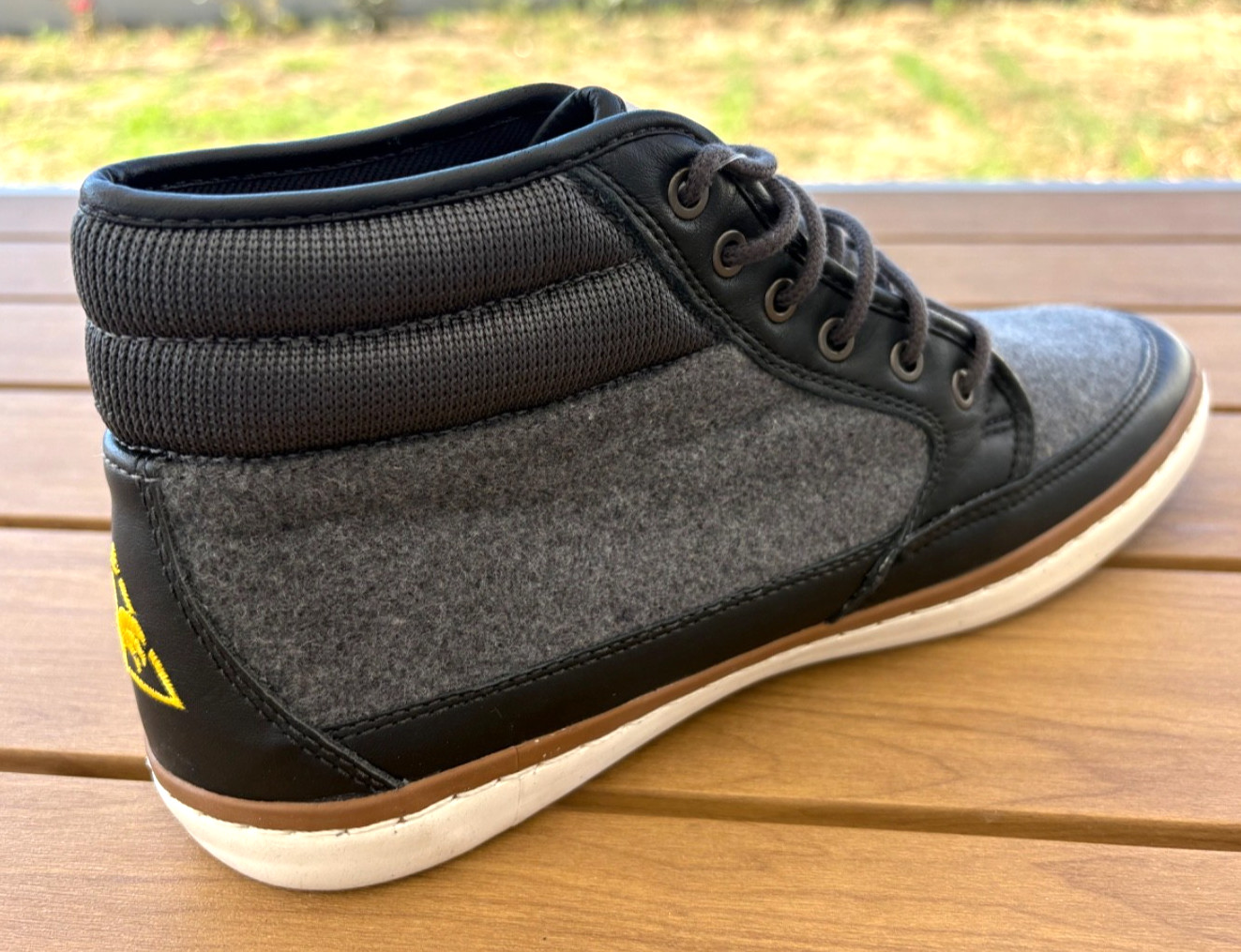 Le Coq Sportif Vavin Men’s Grey Mid Top Sneakers Sport Shoes 9 Trainers Athletic