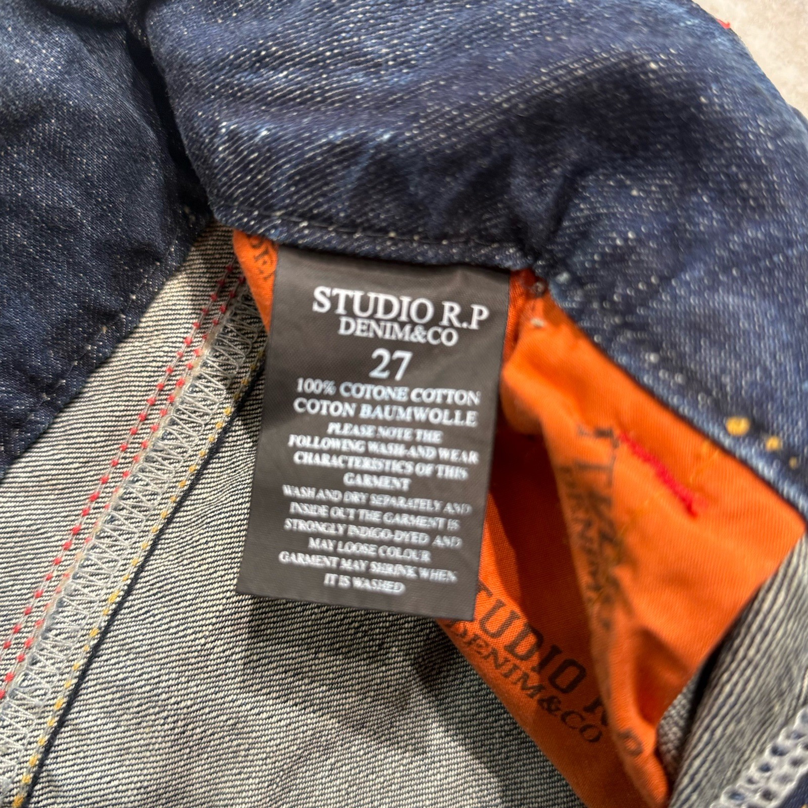 Studio R.P Flare Denim Pants y2k RED PEPPER Size 27 Vintage Rare