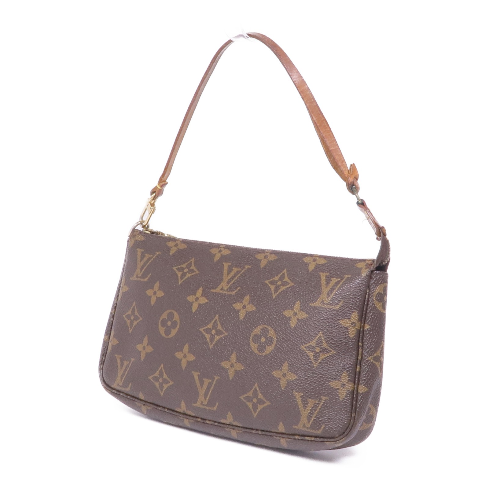LOUIS VUITTON LV GHW Pochette Accessoires Pouch Handbag M51980 Monogram Brown