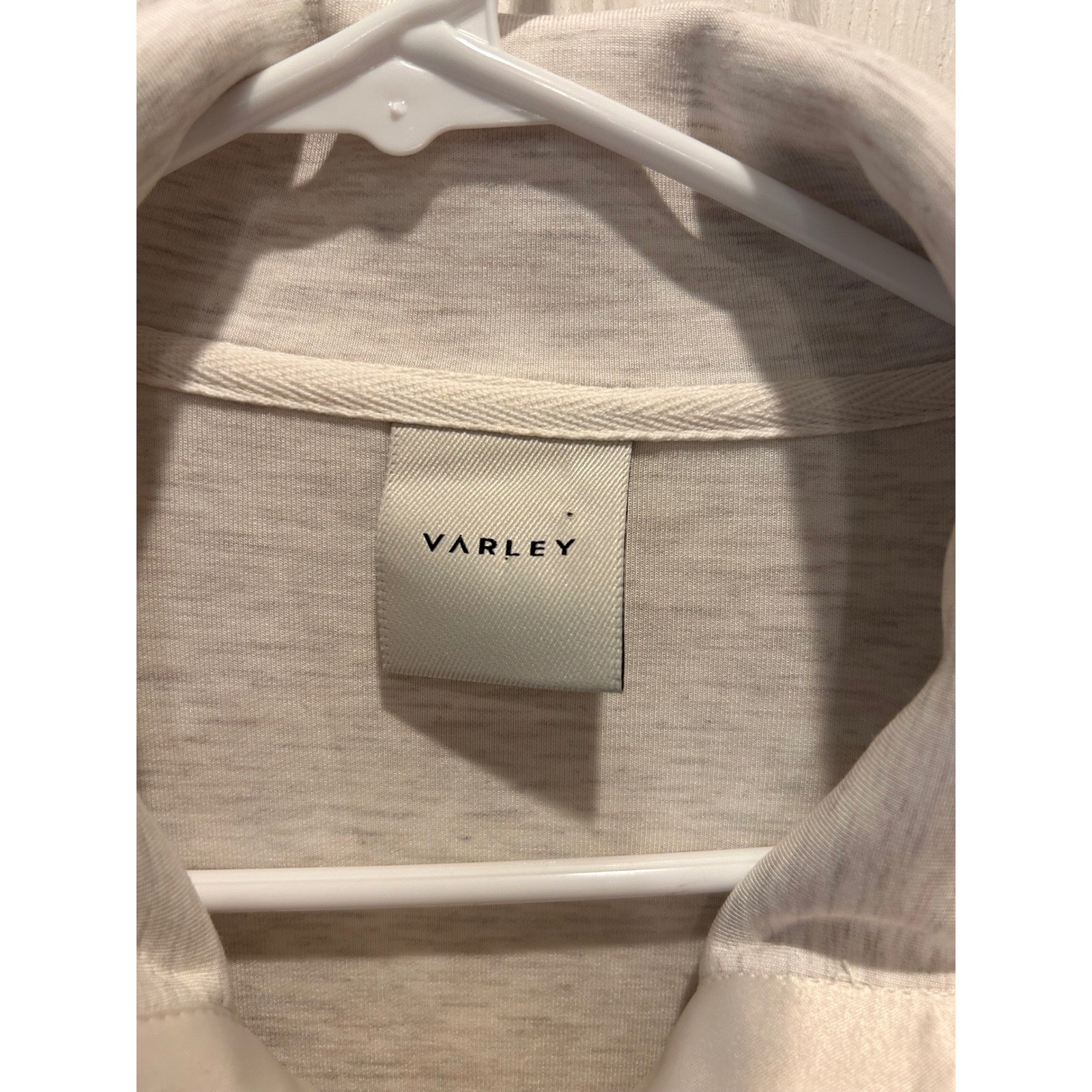 Varley Ridgefield Longline Jacket DoubleSoft Oatmeal Marl Full Zip Wmns Small