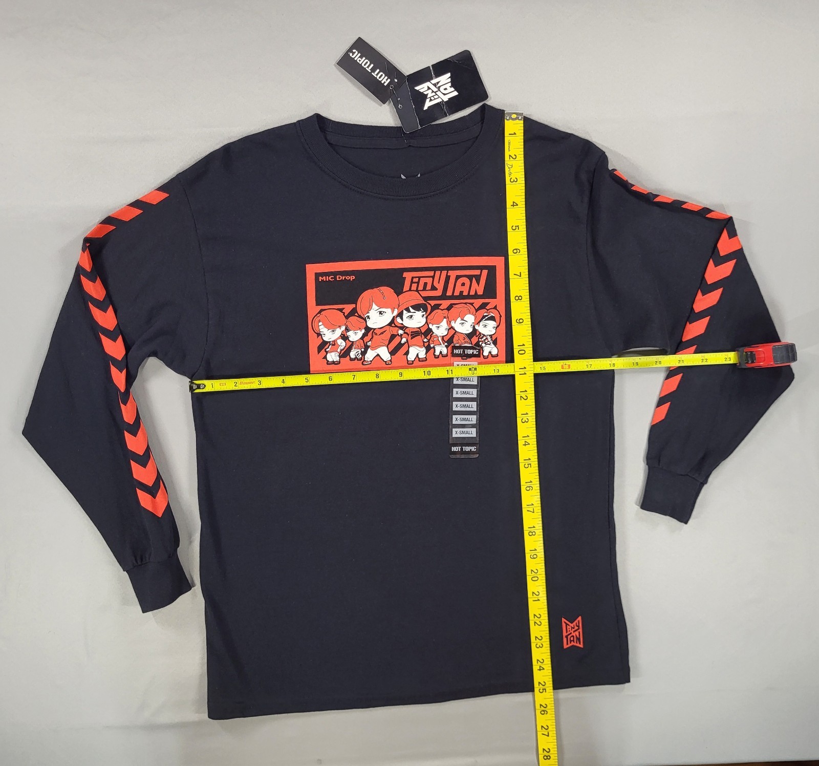 Official BTS TinyTAN Mic Drop Long Sleeve Shirt Hot Topic Size XS NWT