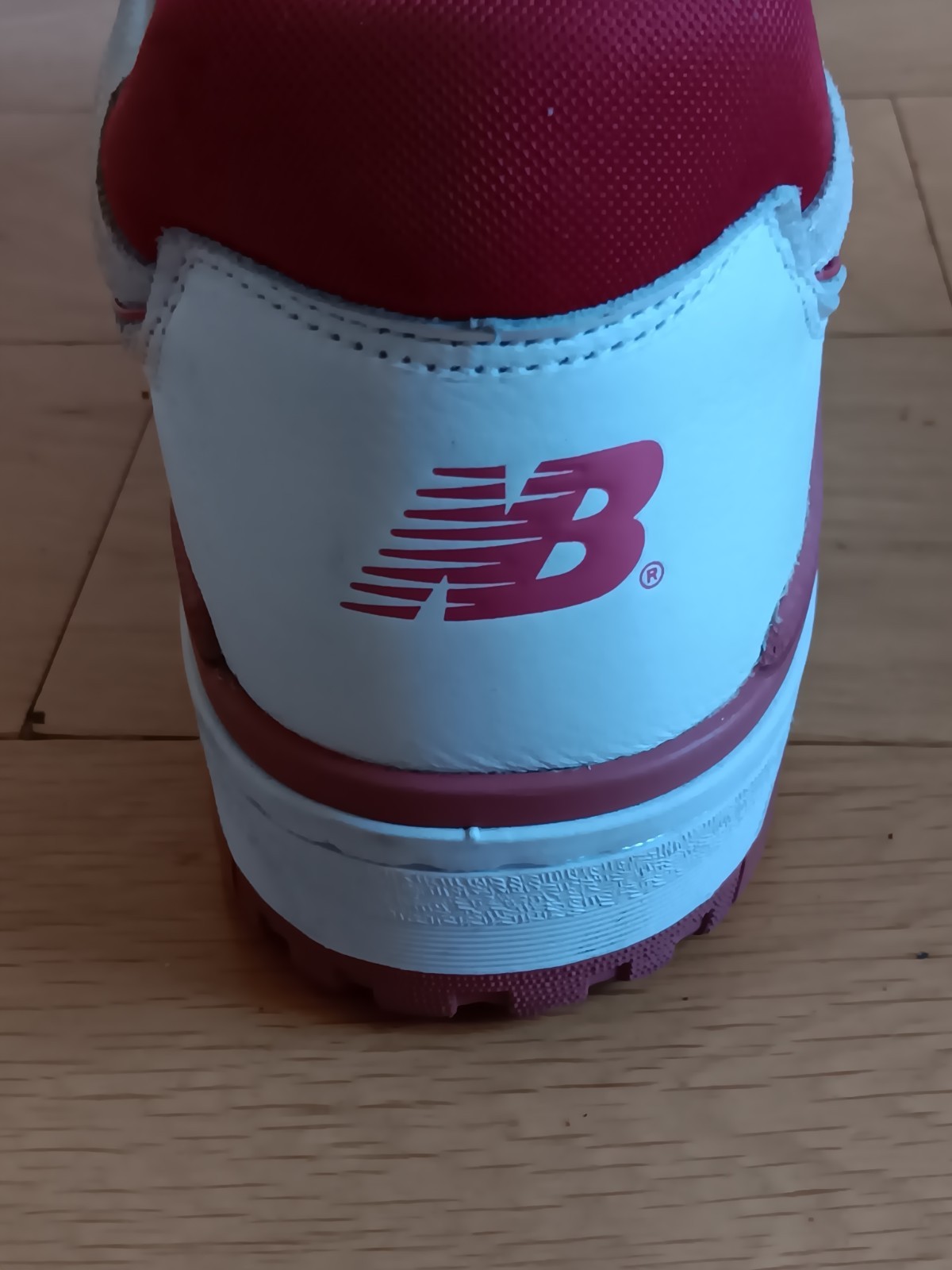 New Balance 550 White Red Sneakers Size 11.5 US Men