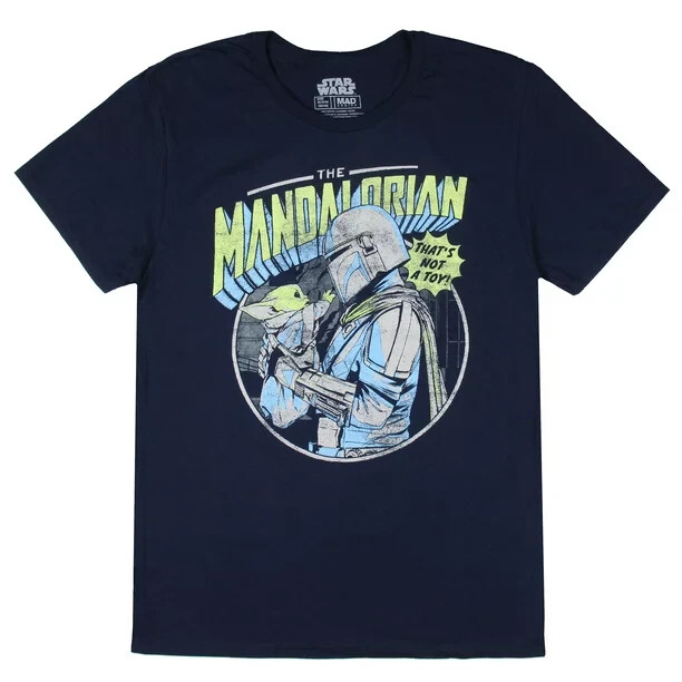 Star Wars The Mandalorian Men’s Distressed Baby Yoda Large NWT