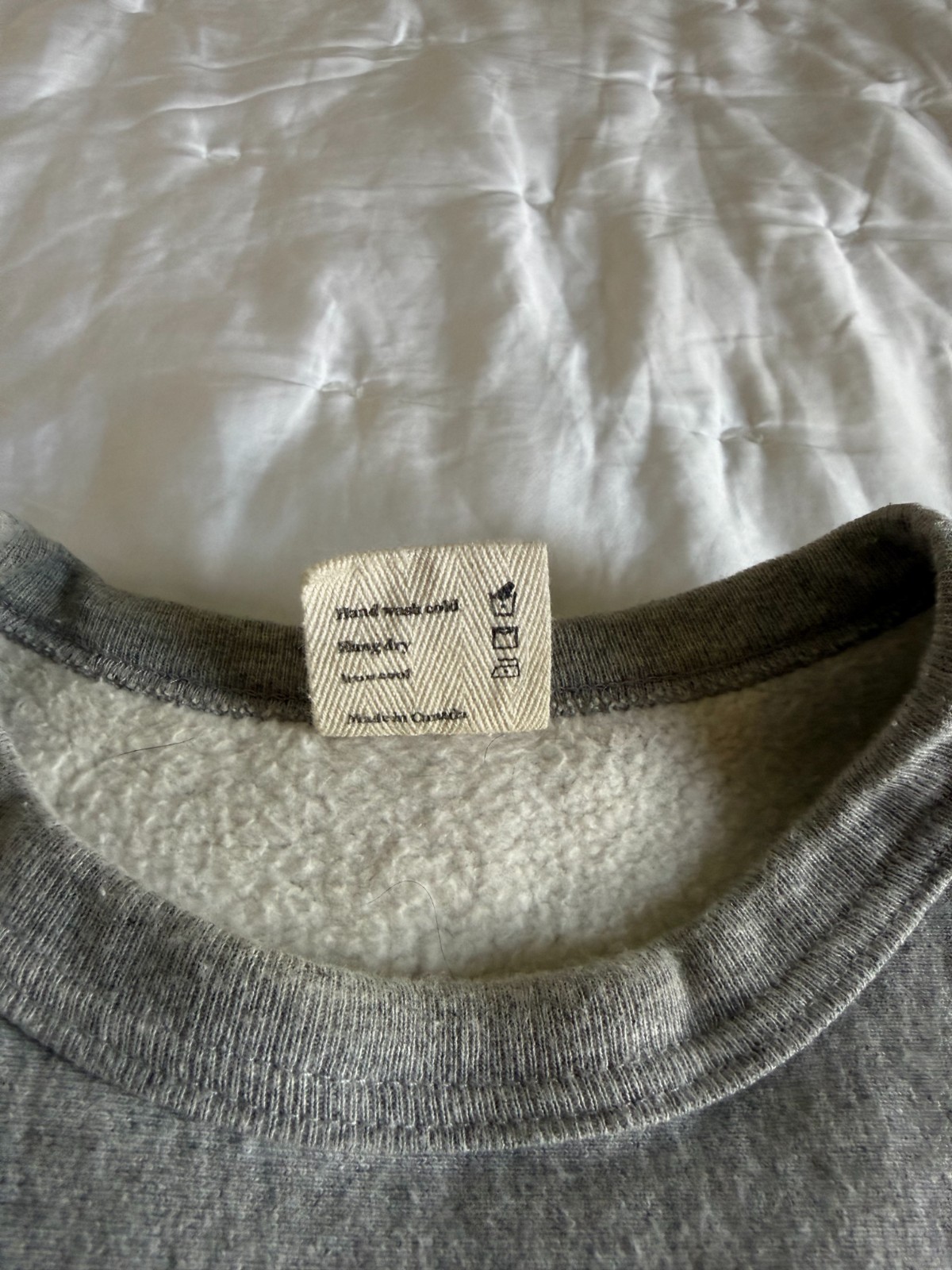 3sixteen Gray Heavyweight Sweatshirt Men M Made in Canada