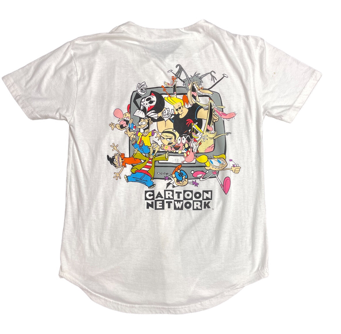 Cartoon Network Baseball Jersey T-Shirt Size Medium Cartoony Characters ￼